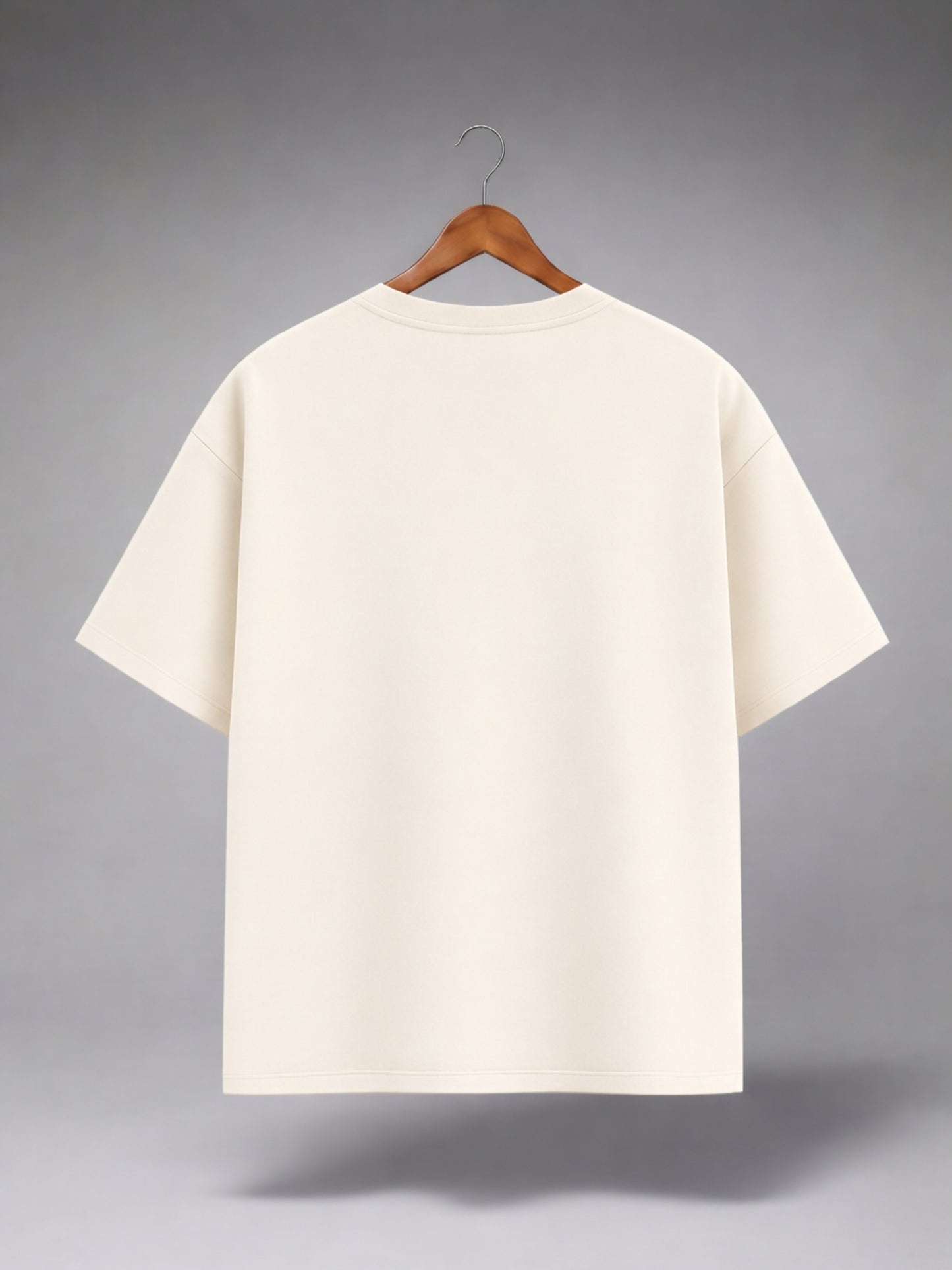 Off White Oversized Deer Forest Graphic T-Shirt for Men & Women | Nature Print Premium Unisex Tee