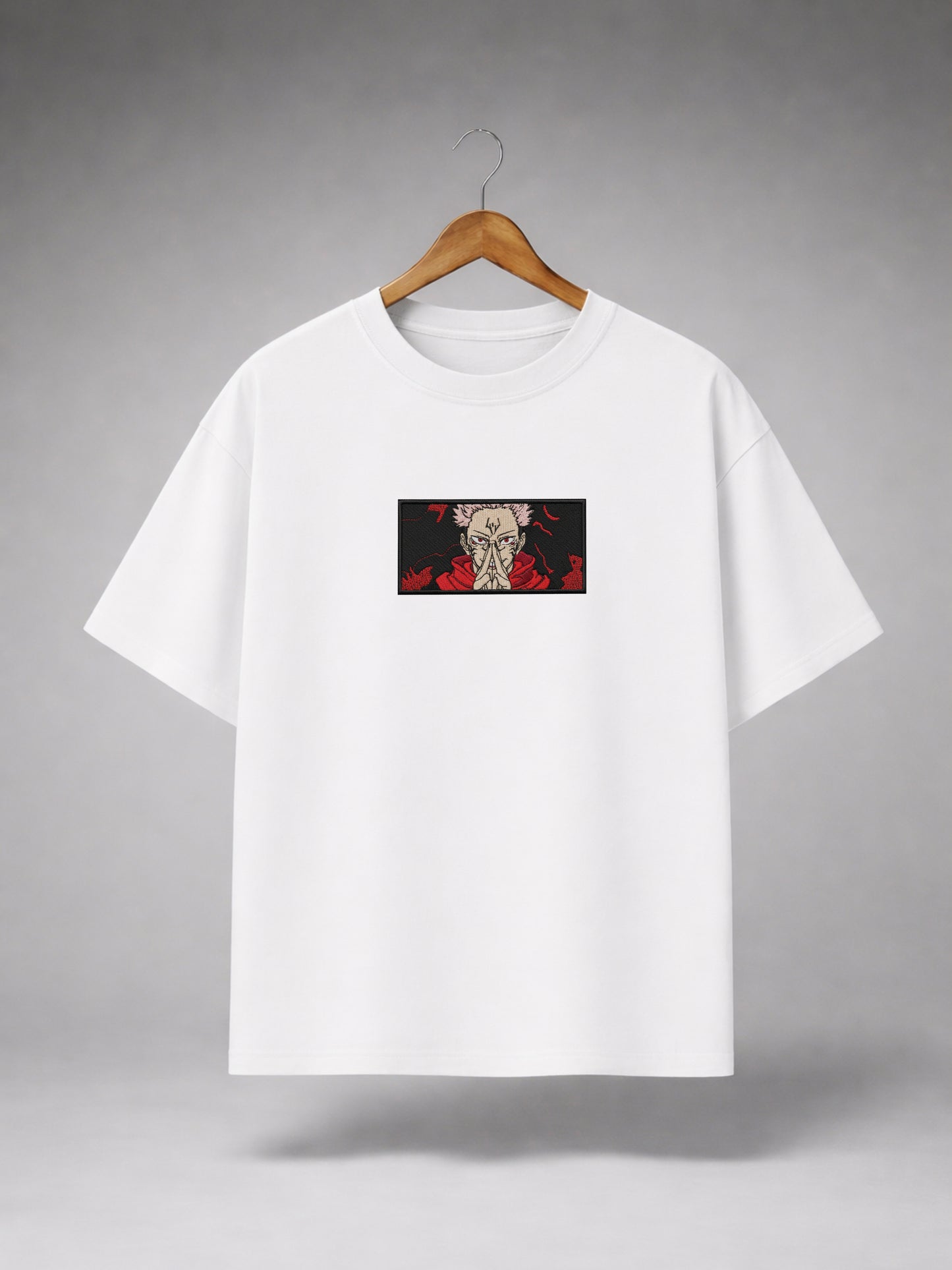 White Oversized Anime Graphic T-Shirt for Men & Women | Minimal Manga Print Premium Unisex Tee